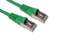 Cat6A S/FTP RJ45 Ethernet Patch Cable 1m - Green