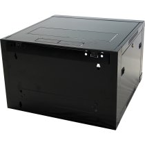 Excel 6U Wall Mounted Cabinet – WR600, 600mm Deep, Black, Flat-Packed
