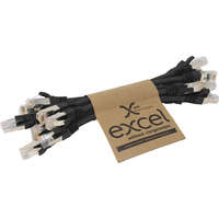 Excel Cat5e UTP RJ45 Ethernet Patch Lead LSOH 0.5m Black (Pack 10)