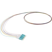 Enbeam Fibre Pigtail OM3 LC/UPC 12 Pack TIA 598 colours - 1m
