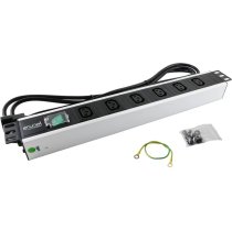 Excel PDU 6 Way C13 Sockets - C14 Plug - Horizontal