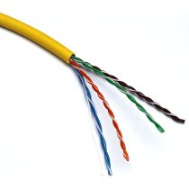 Excel Solid Cat5e Cable U/UTP LSOH Euroclass Dca 305m Box - Yellow