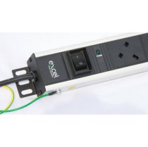 Excel PDU 8 Way UK 13A Sockets - C14 Plug - Vertical