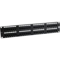 Excel Cat5e 48 Port Unscreened Patch Panel 2U - Black