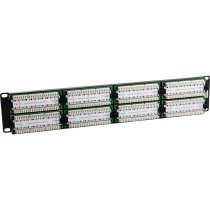 Excel Cat5e 48 Port Unscreened Patch Panel 2U - Black