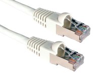 Cat6A S/FTP RJ45 Ethernet Patch Cable 0.5m - White