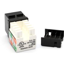 Excel Cat5e UTP Unscreened Keystone Jack IDC Punch Down Black (Box 24)