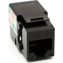Excel Cat5e UTP Unscreened Keystone Jack IDC Punch Down Black (Box 24)