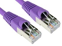 Cat6A S/FTP RJ45 Ethernet Patch Cable 15m - Violet