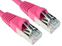 Cat6A S/FTP RJ45 Ethernet Patch Cable 15m - Pink