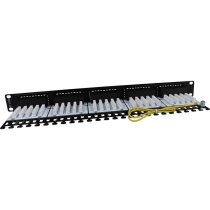 Excel Voice 50 Port 3-Pair RJ45 Patch Panel 1U Black