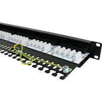 Excel Voice 25 Port 3-Pair RJ45 Patch Panel 1U - Black