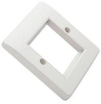 Excel Office Single Gang Faceplate Inc 2 Half Blanks - White