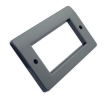 Excel Office Double Gang Faceplate Inc 2 Half Blanks - Grey