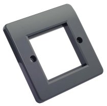 Excel Office Single Gang Faceplate Inc 2 Half Blanks - Grey