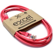 Excel Cat6 UTP RJ45 Ethernet Patch Lead LSOH 2m Pink