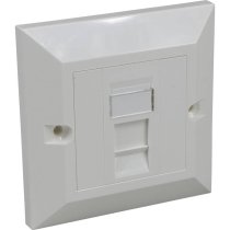 Excel Cat5e Single RJ45 Bevelled Wall Plate with 1 x UTP Module