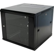 Excel 12U Wall Mounted Data Cabinet – WR400, 400mm Deep, Black, Fully Assembled