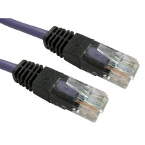Cat5e UTP RJ45 Ethernet Crossover Patch Leads 5m - Violet