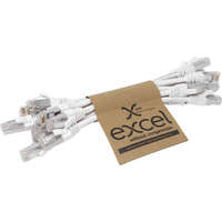 Excel Cat6A F/FTP RJ45 Ethernet Patch Cable LS0H 0.5m - White (10 Pack)