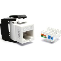 Excel Cat5e UTP Unscreened Low Profile Keystone Jack Toolless White