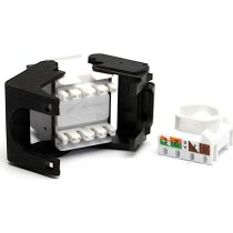 Excel Cat5e UTP Unscreened Low Profile Keystone Jack Toolless Black