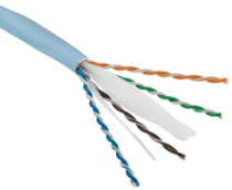 Excel Solid Cat6A Cable U/UTP 23AWG LSOH CPR Euroclass Dca 500 m Reel Aqua
