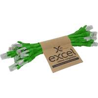 Excel Cat6 UTP RJ45 Ethernet Patch Lead LSOH 0.5m Green (Pack 10)