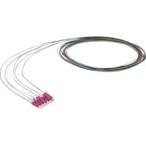 Excel Enbeam Fibre Pigtail OM4 50/125 LC/UPC TIA 598 Colour Code 2 m (12-Pack)