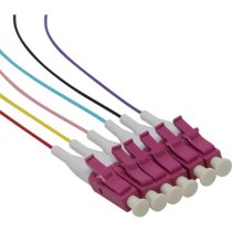 Excel Enbeam Fibre Pigtail OM4 50/125 LC/UPC TIA 598 Colour Code 2 m (12-Pack)
