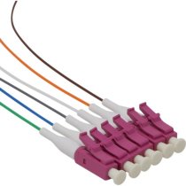 Excel Enbeam Fibre Pigtail OM4 50/125 LC/UPC TIA 598 Colour Code 0.5 m (12-Pack)