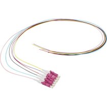 Excel Enbeam Fibre Pigtail OM4 50/125 LC/UPC TIA 598 Colour Code 0.5 m (12-Pack)