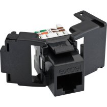 Excel Cat6 UTP Unscreened Keystone Jack Toolless - Black (Box 24)