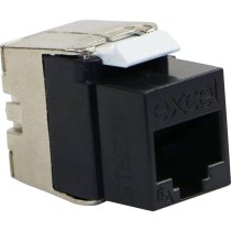 Excel Cat6A UTP Unscreened Low Profile Keystone Jack Toolless - Black (Box 24)