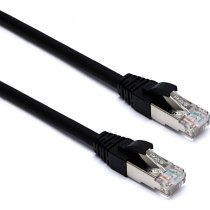 Excel Cat6A External Outdoor RJ45 Ethernet Patch Cable S/FTP Shielded PE Blade Booted 0.5 m Black