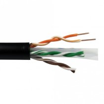 Cables Direct - 305mtr CAT 6 SOLID UTP LDPE COPPER 24AWG BLACK EXTERNAL