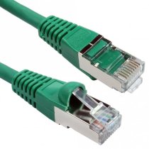 Cat6A S/FTP RJ45 Ethernet Patch Cable 0.15m - Green