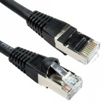 Cat6A S/FTP RJ45 Ethernet Patch Cable 0.15m - Black