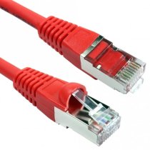 Cat6A S/FTP RJ45 Ethernet Patch Cable 0.15m - Red