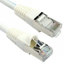 Cat6A S/FTP RJ45 Ethernet Patch Cable 0.15m - White
