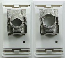Cat6a Shielded Loaded Faceplate- Tool-less 2 x Shielded Module