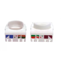 Cat6a Shielded Loaded Faceplate- Tool-less 2 x Shielded Module