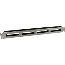 Excel ExpressNet 4-Module Unloaded Modular Panel 1U Silver