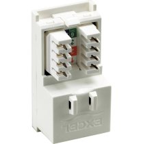 Excel Cat5e UTP Low Profile RJ45 Module - White