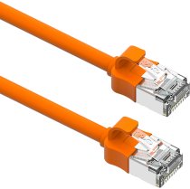 Excel Cat6A Mini RJ45 Ethernet Patch Cable 28AWG LSOH 1m Orange