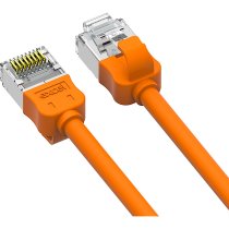 Excel Cat6A Mini RJ45 Ethernet Patch Cable 28AWG LSOH 1m Orange