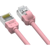 Excel Cat6A Mini RJ45 Ethernet Patch Cable 28AWG LSOH 1m Pink