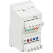 Excel Cat5e FTP Shielded Euro Module - White