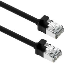 Excel Cat6A Mini RJ45 Ethernet Patch Cable 28AWG LSOH 0.2 m Black (10-Pack)