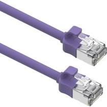 Excel Cat6A Mini RJ45 Ethernet Patch Cable 28AWG LSOH 0.5m Violet (Pack of 10)